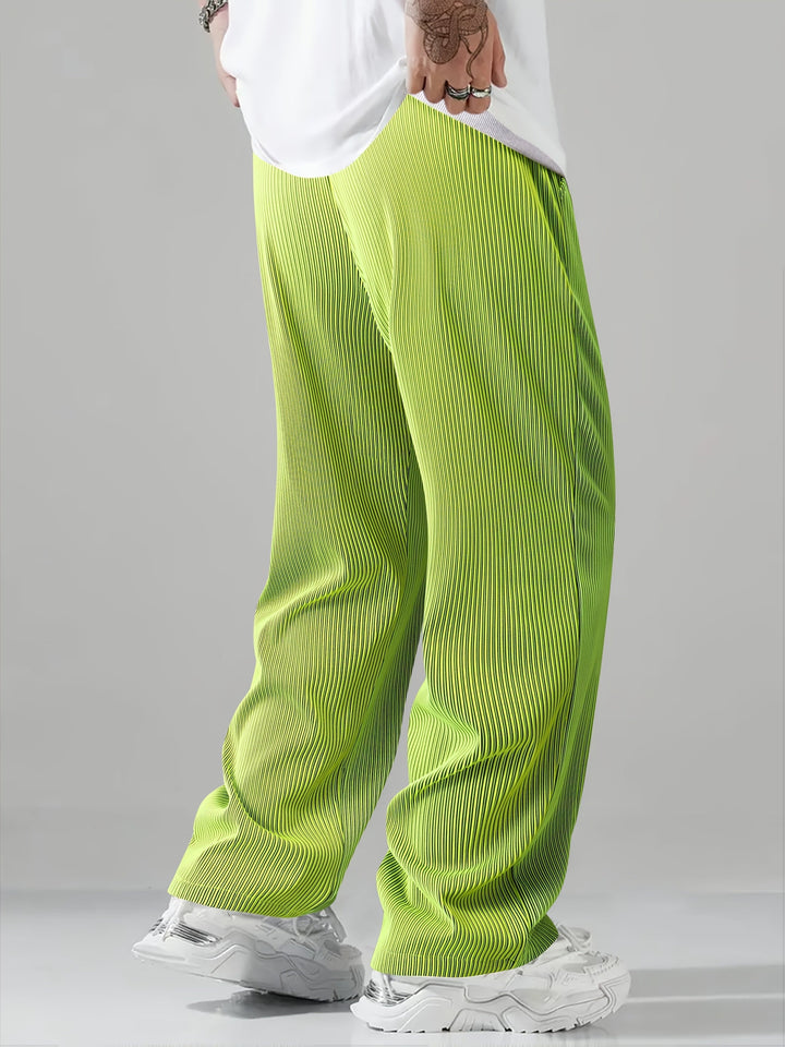 Men's Lightweight Striped Trousers – Straight-Leg Drawstring – view 7