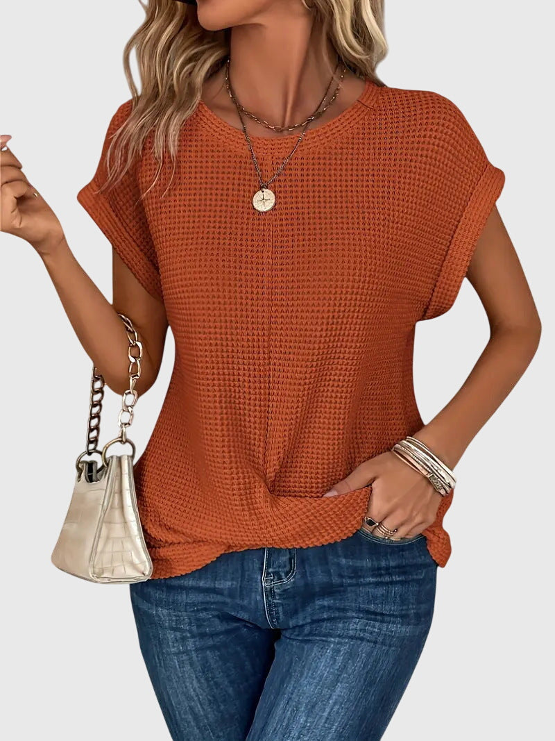 Women's Classic Crew Neck Blouse - Timeless and Versatile