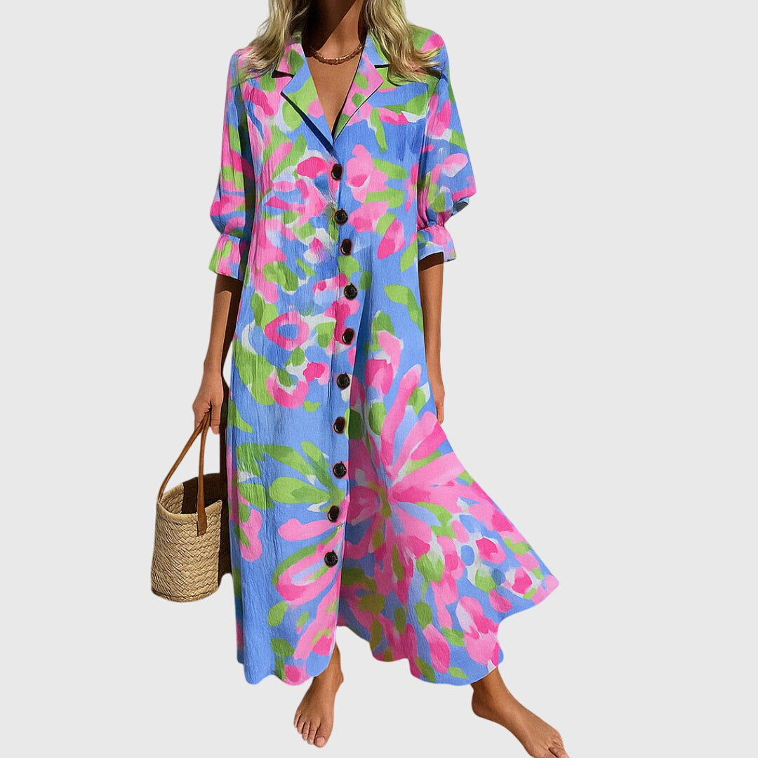 Women's Bohemian Lace Dress - Elegant Slimming Silhouette