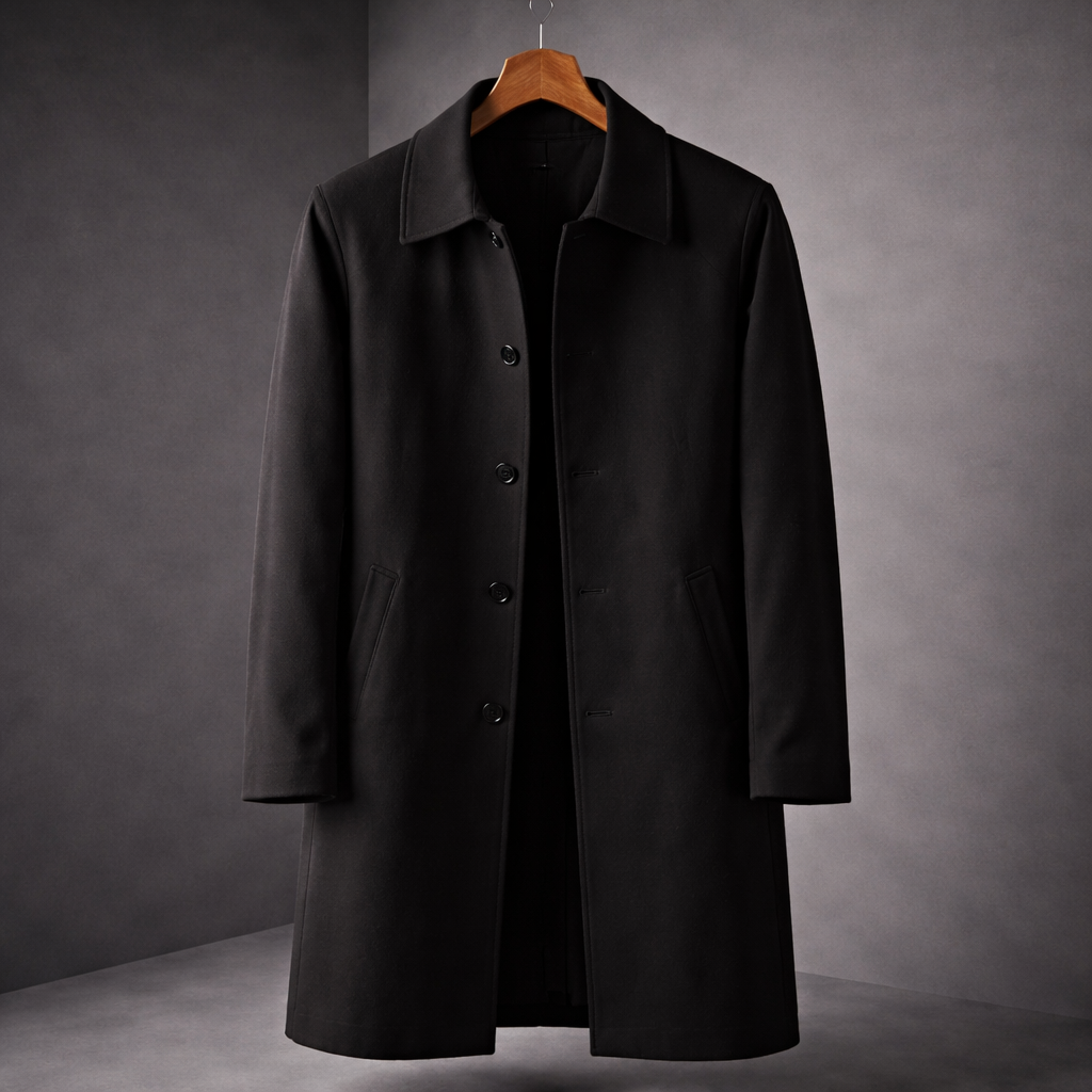 Men's Cotton-Blend Trench Coat – Water-Repellent City Layer – view 3
