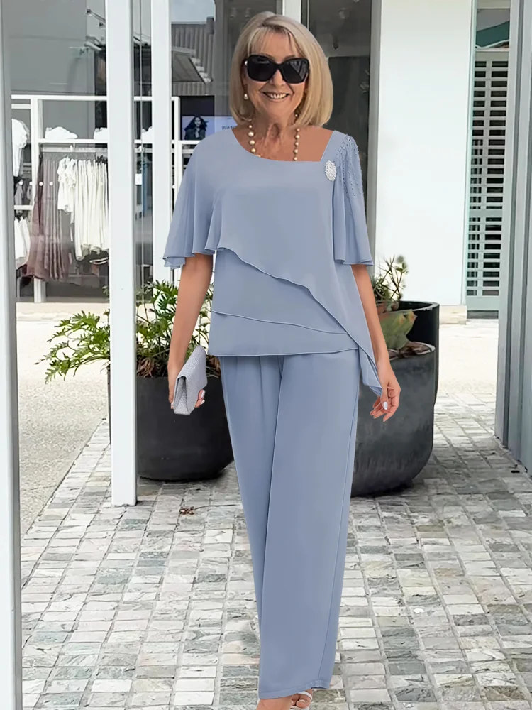 Women's Elizabeth Two Piece Elegant Pants Set - Summer Style