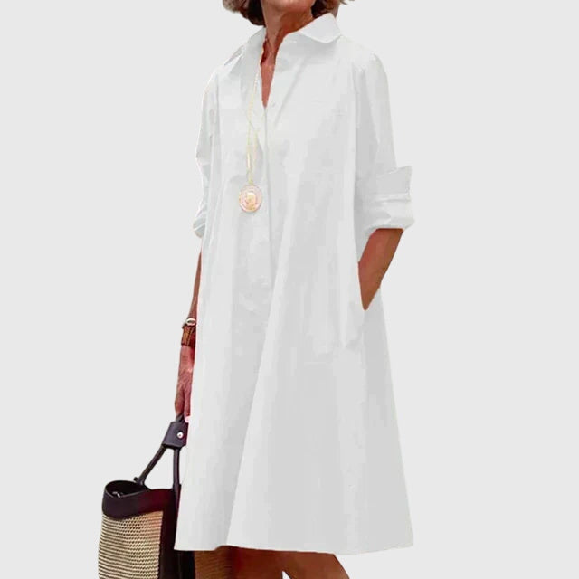 Women's Elegant Dress with Pockets - Everyday Chic