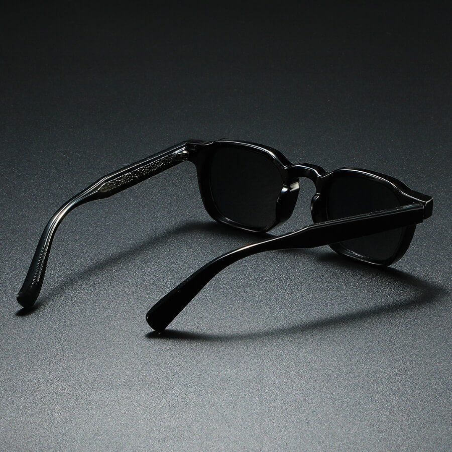 Men's Retro Acetate Sunglasses – Polarised UV400 Lenses – view 6