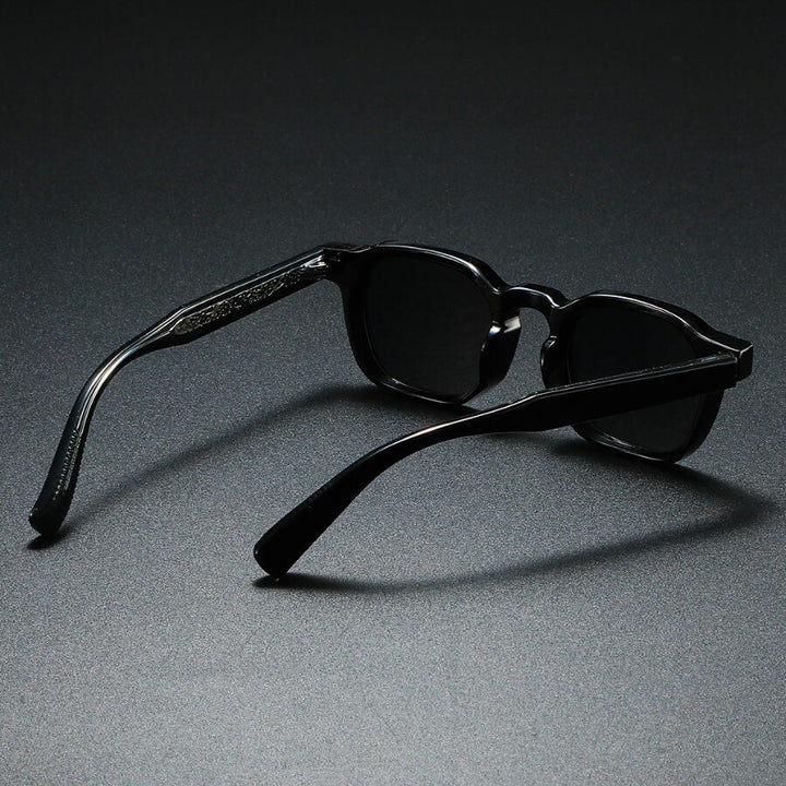 Men's Retro Acetate Sunglasses – Polarised UV400 Lenses – view 6