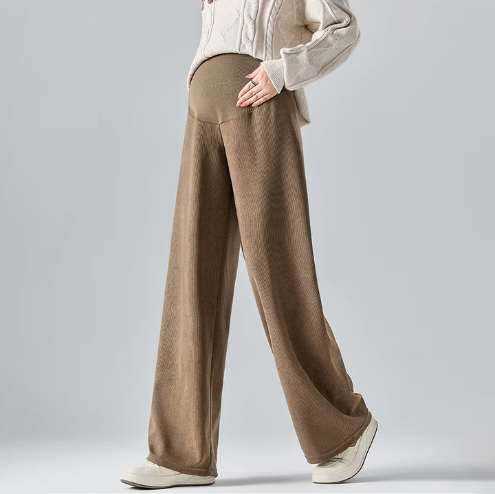 Women's Maternity Wide-Leg Trousers – Soft Cotton Blend Comfort – view 6