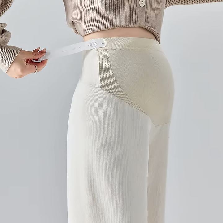 Women's Maternity Wide-Leg Trousers – Soft Cotton Blend Comfort – view 9
