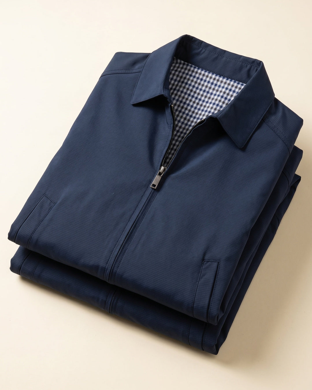Men's Harrington Jacket – Cotton Gingham-Lined Casual Jacket – view 7