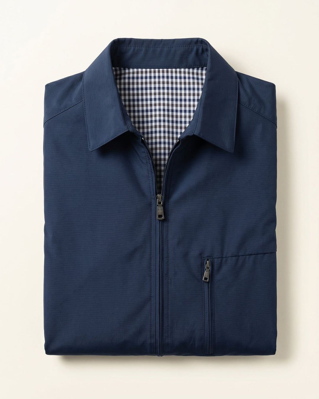 Men's Harrington Jacket – Cotton Gingham-Lined Casual Jacket – view 6