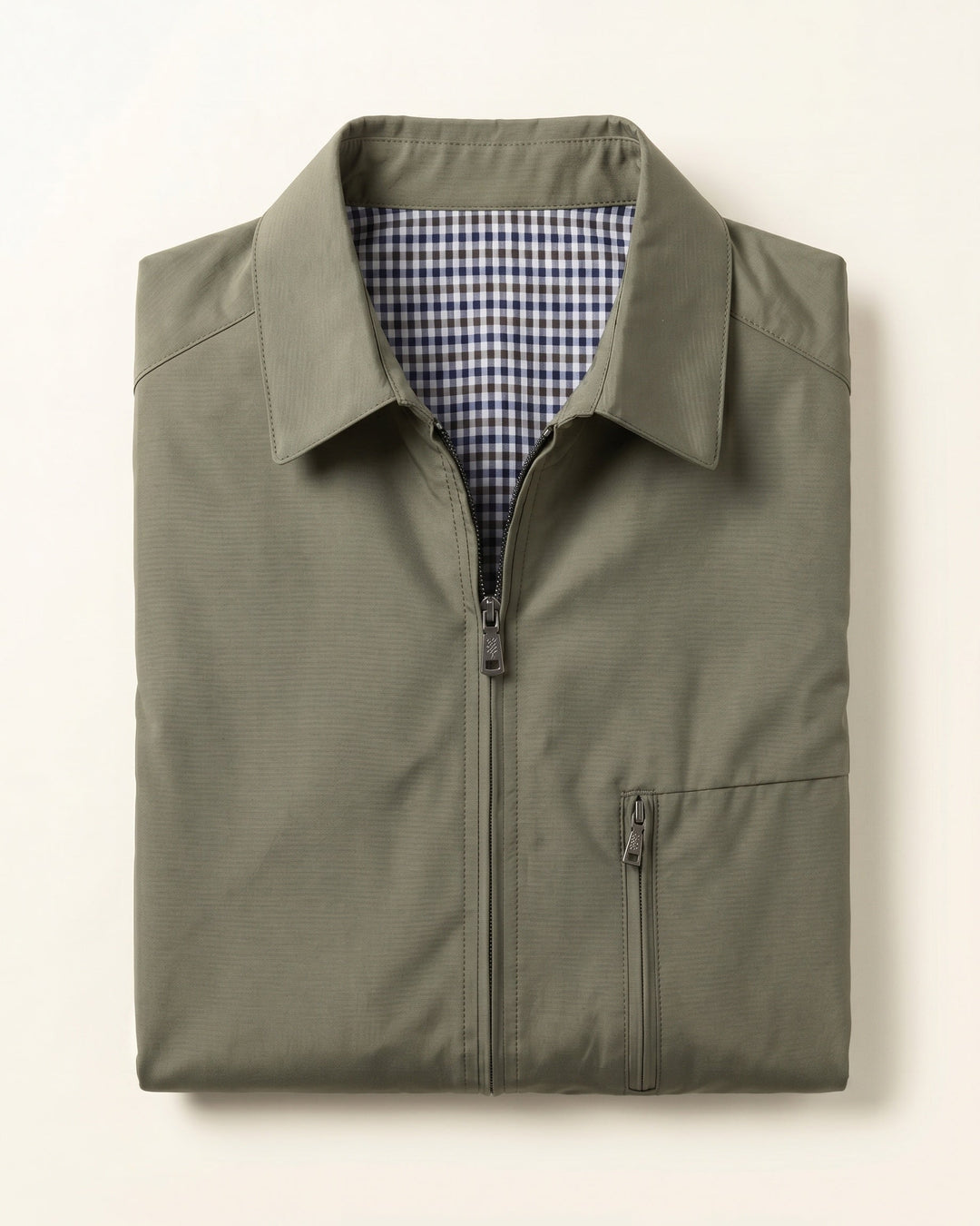 Men's Harrington Jacket – Cotton Gingham-Lined Casual Jacket – view 5