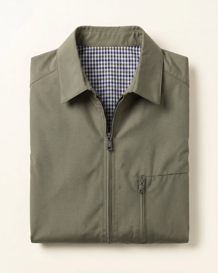 Men's Harrington Jacket – Cotton Gingham-Lined Casual Jacket – view 5