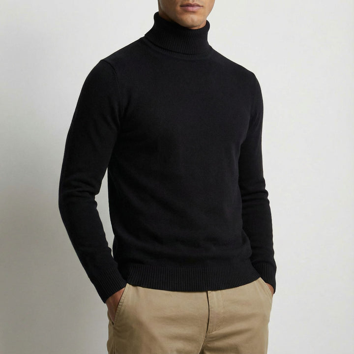 Men's Merino Wool Turtleneck Jumper – Warm Winter Knit – view 6