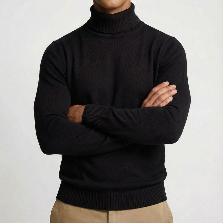 Men's Merino Wool Turtleneck Jumper – Warm Winter Knit – view 7
