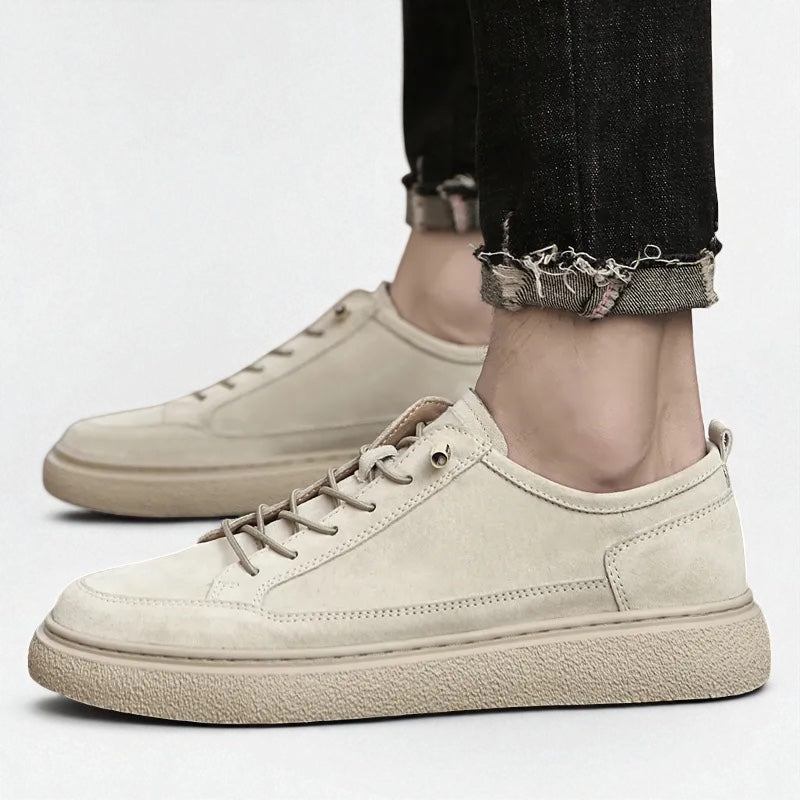 Men's Suede Lace-Up Trainers – Lightweight Casual Shoes – view 2