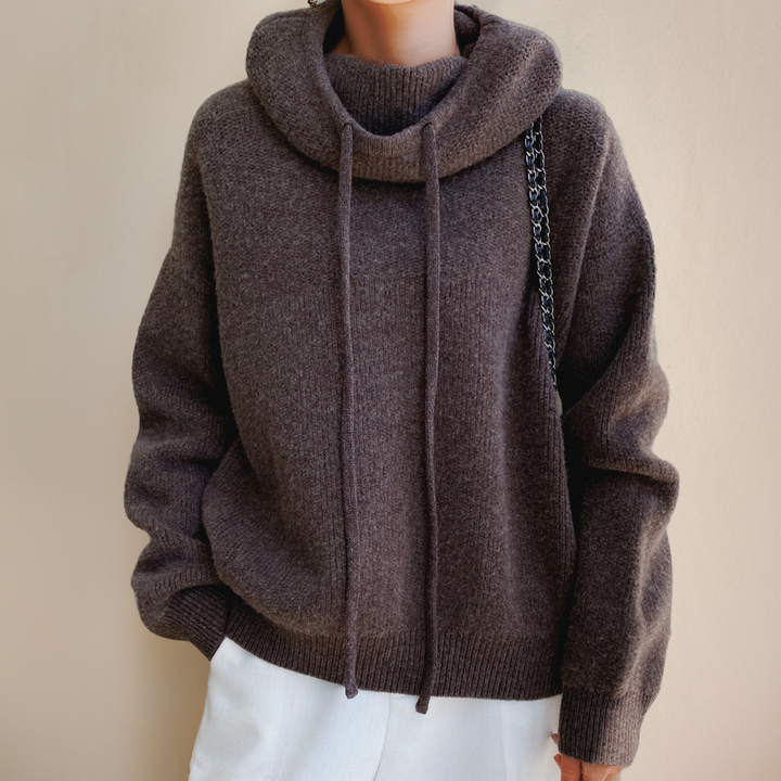 Women's Aria Merino Wool Turtleneck Jumper – Soft Fine Knit – view 7