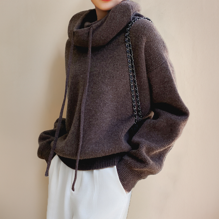 Women's Aria Merino Wool Turtleneck Jumper – Soft Fine Knit – view 6