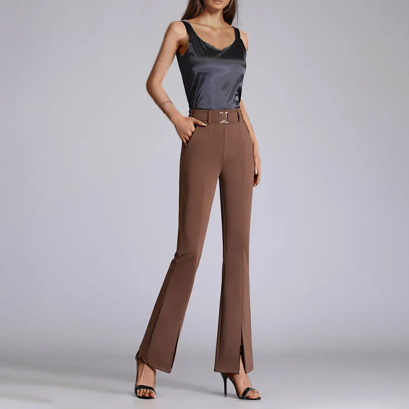 Women's Fluid Pleated Trousers – Elegant Everyday Tailoring – view 2