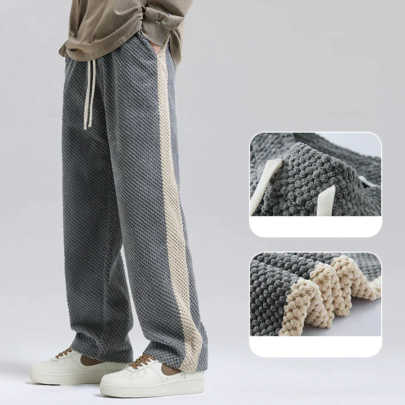 Men's Waffle Corduroy Joggers – Textured Casual Comfort – view 2
