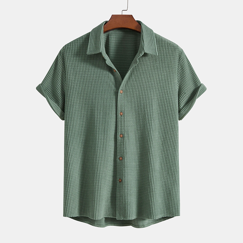 Men's Waffle Knit Lounge Set – Soft Polo Collar Co-ord – view 5