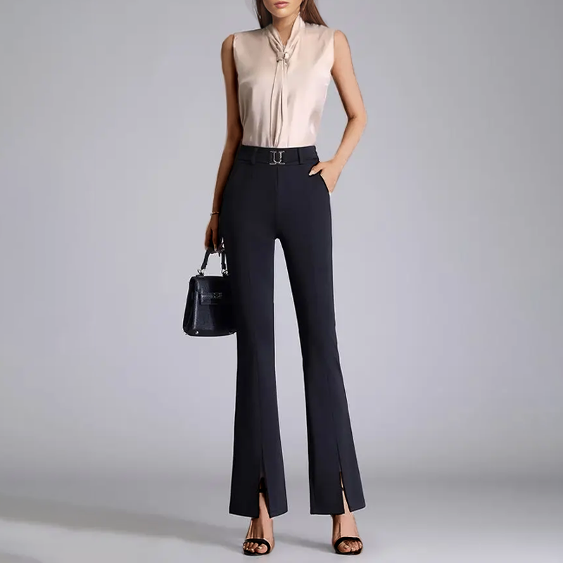 Women's Fluid Pleated Trousers – Elegant Everyday Tailoring – view 7