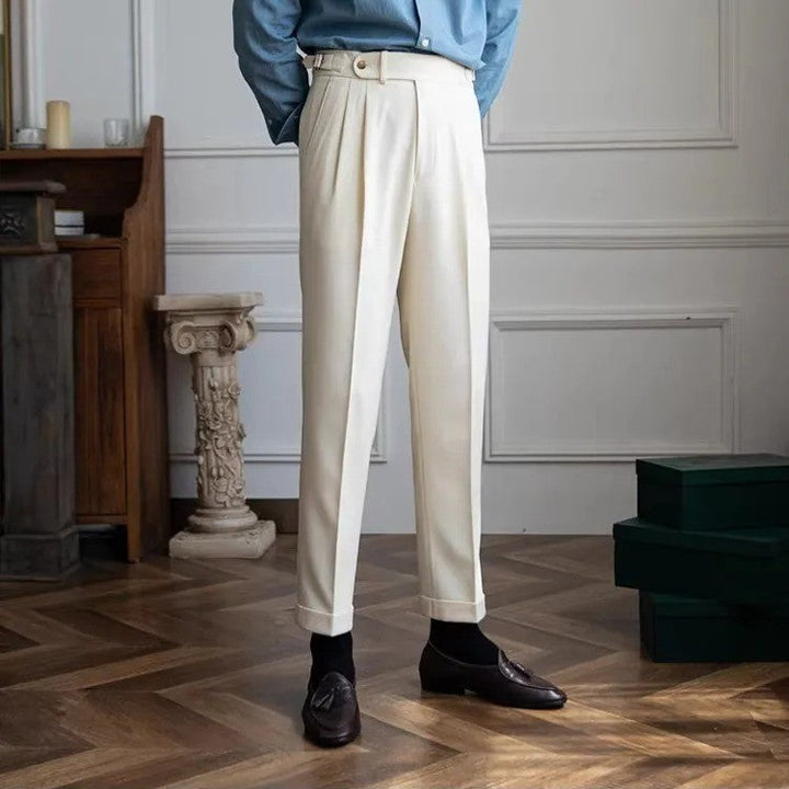 Men's Massimo Gurkha Trousers – High-Waist Tailored Pleated Fit – view 5