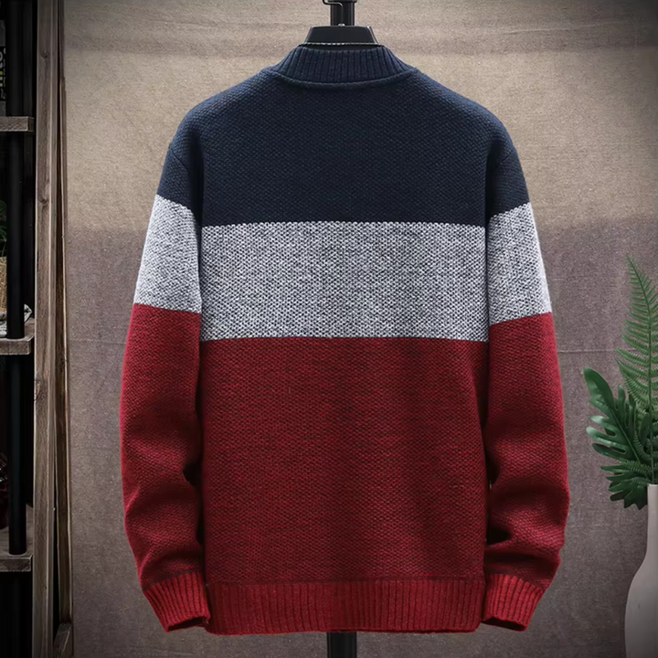 Men's Alden Full-Zip Knit Cardigan – High Collar Layering Piece – view 4