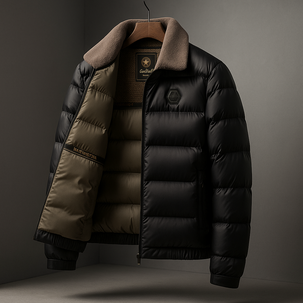 Men's Down Jacket – Fleece-Collar Padded Winter Coat – view 5