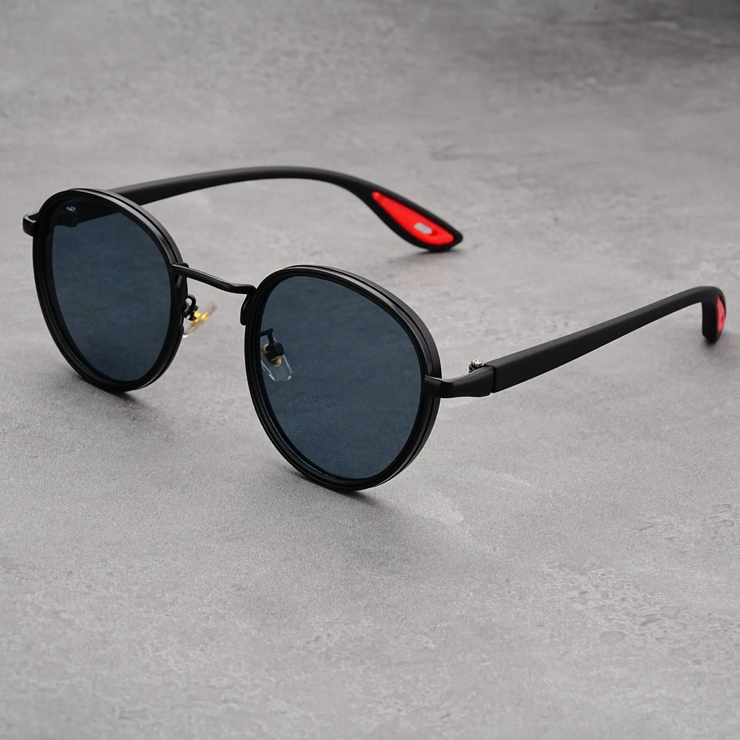 Men's Round Sunglasses – Vintage Frame – Gradient UV400 Lenses – view 2