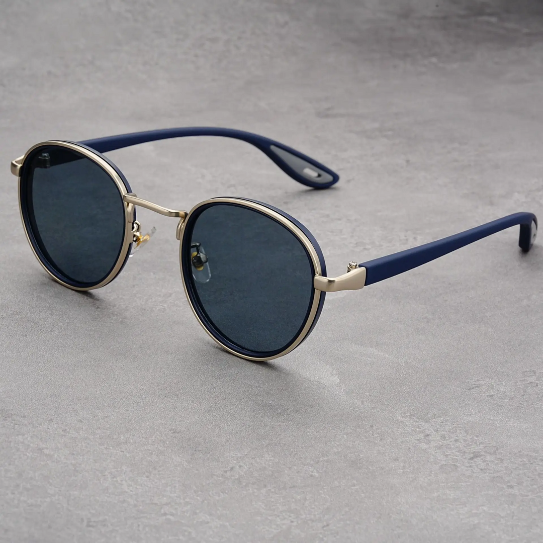 Men's Round Sunglasses – Vintage Frame – Gradient UV400 Lenses – view 4