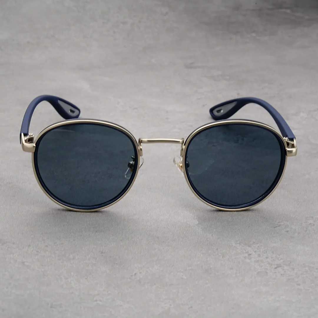 Men's Round Sunglasses – Vintage Frame – Gradient UV400 Lenses – view 5