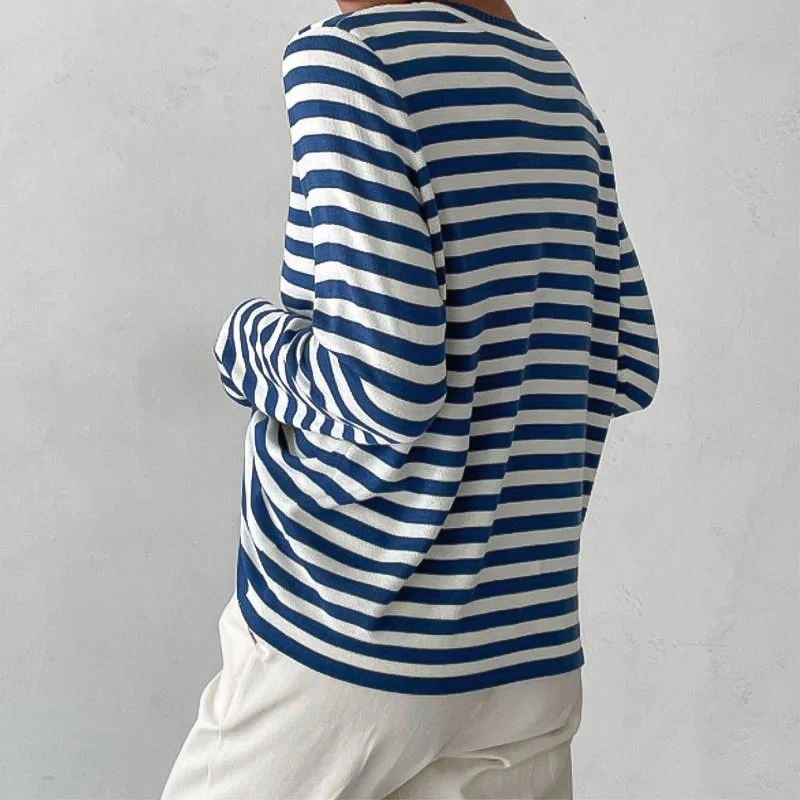 Women's Organic Cotton Striped Shirt – Soft Everyday Top – view 6