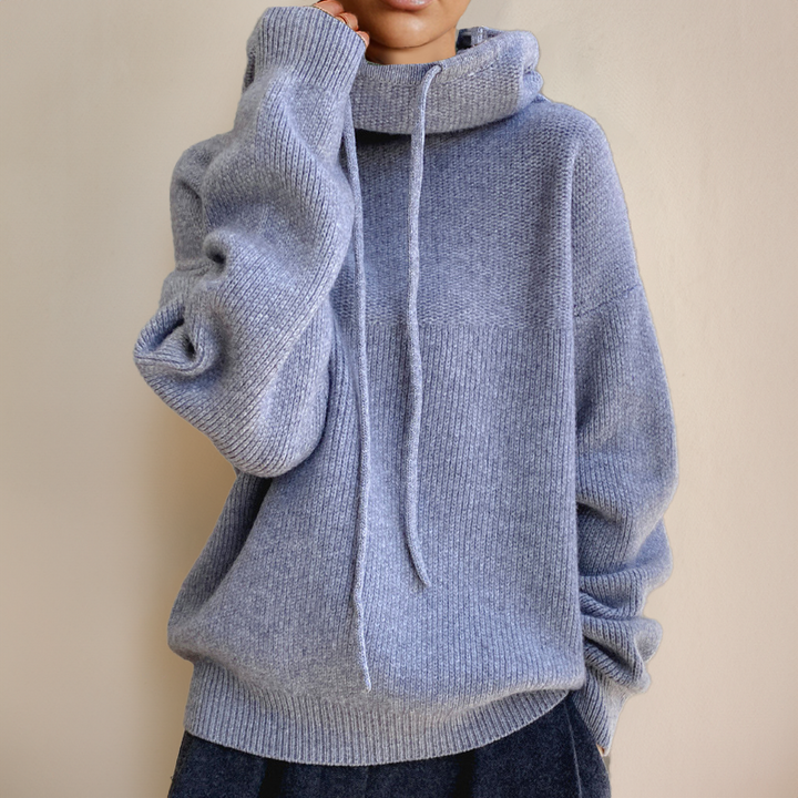 Women's Aria Merino Wool Turtleneck Jumper – Soft Fine Knit – view 5
