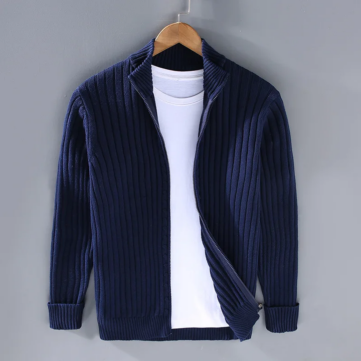 Men's Wool Zip-Through Cardigan – Massimo Smart Layering – view 5