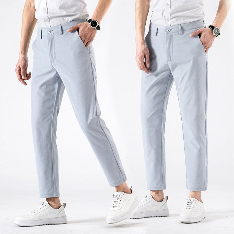 Men's Stretch Tailored Chinos – Straight Leg Smart Casual