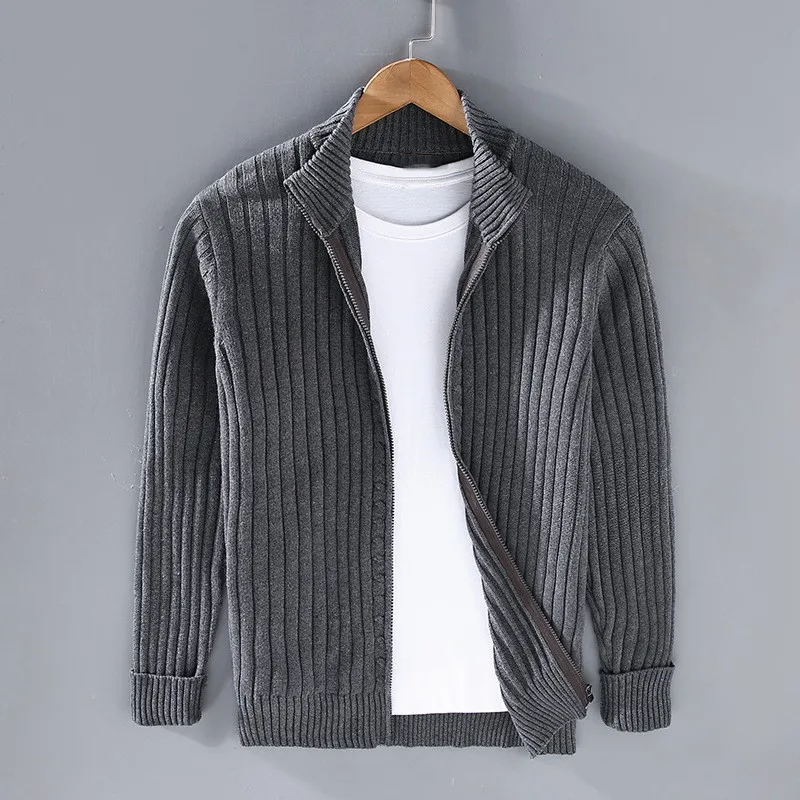 Men's Wool Zip-Through Cardigan – Massimo Smart Layering – view 7