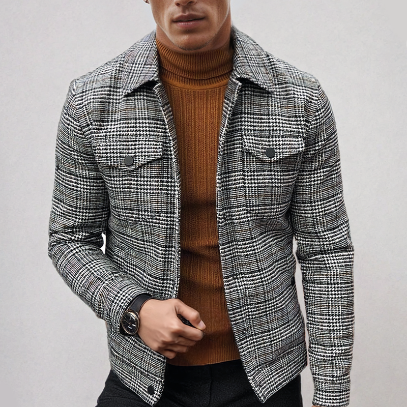 Men's Wool-Rich Tweed Blazer – Monaco Legacy Smart Tailoring – view 3