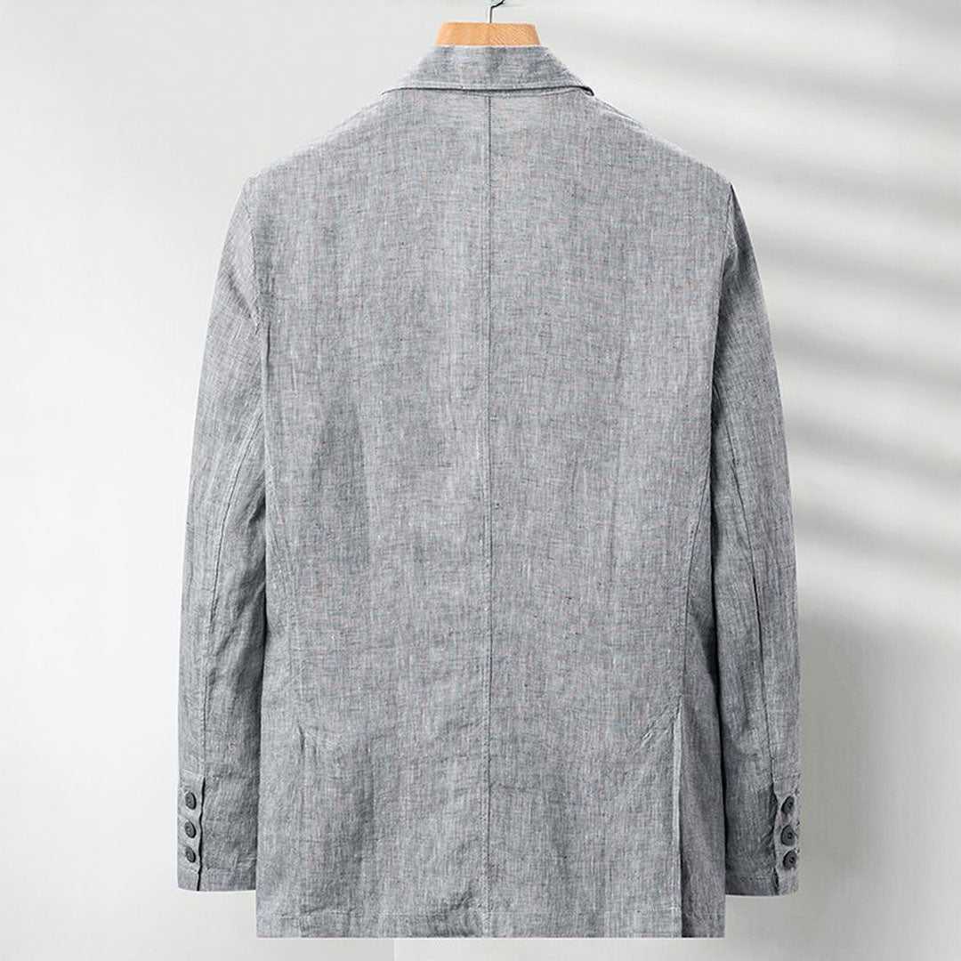 Men's Linen Blazer – Unstructured Two-Button Summer Sport Coat – view 4