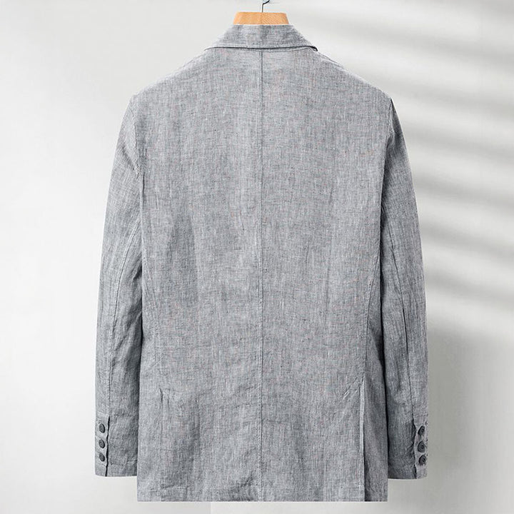 Men's Linen Blazer – Unstructured Two-Button Summer Sport Coat – view 4