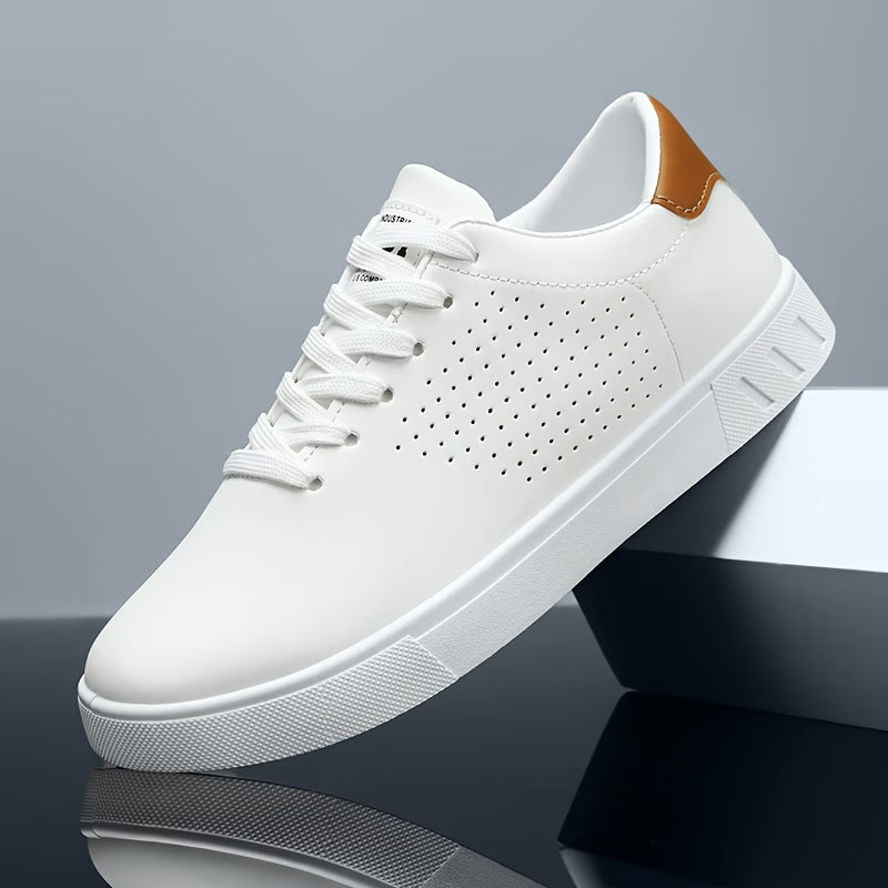 Men's Perforated Court Trainers – Minimalist Everyday Sneakers – view 4