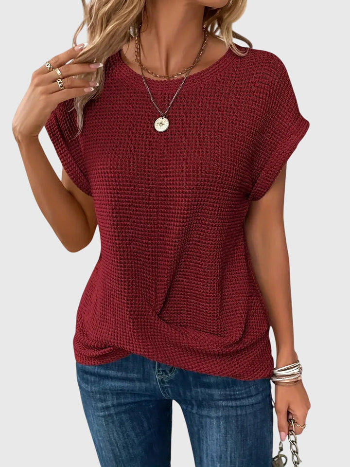 Women's Classic Crew Neck Blouse - Timeless and Versatile
