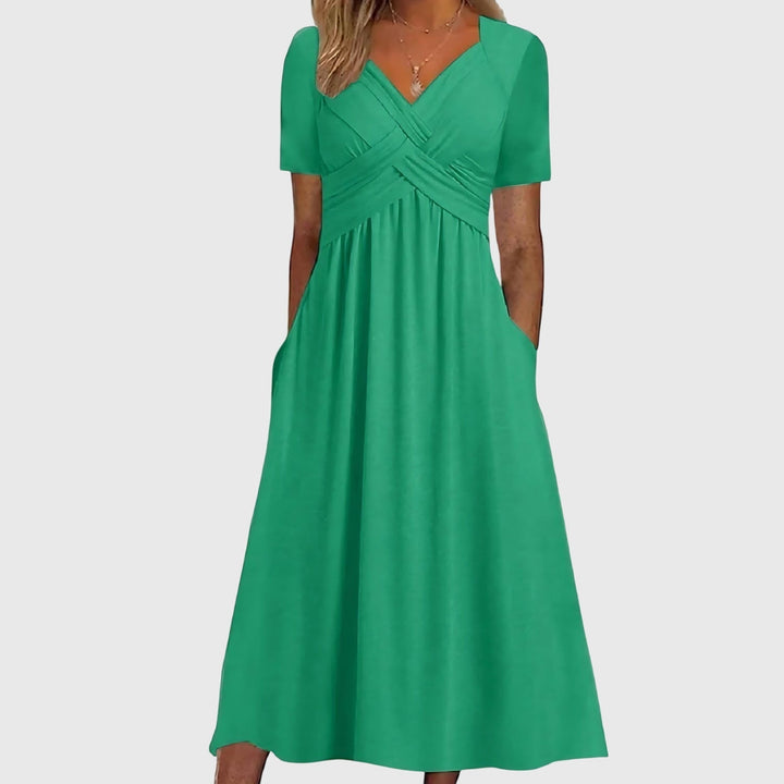 Women's Viola Midi Dress with Tummy Control - Flattering Fit