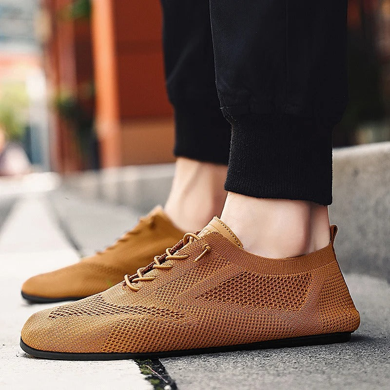 Men's Mesh Knit Slip-On Trainers – Lightweight Comfort