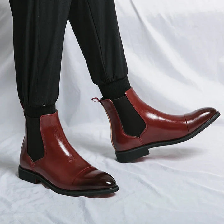 Men's Vegan Leather Slip-On Boots – Air-Cooled Comfort Sole – view 8