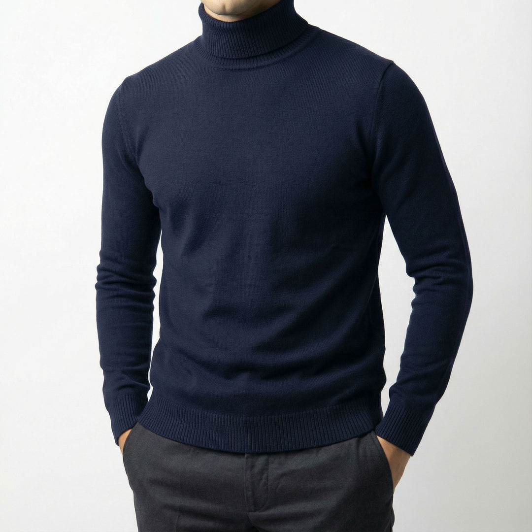 Men's Merino Wool Turtleneck Jumper – Warm Winter Knit – view 11