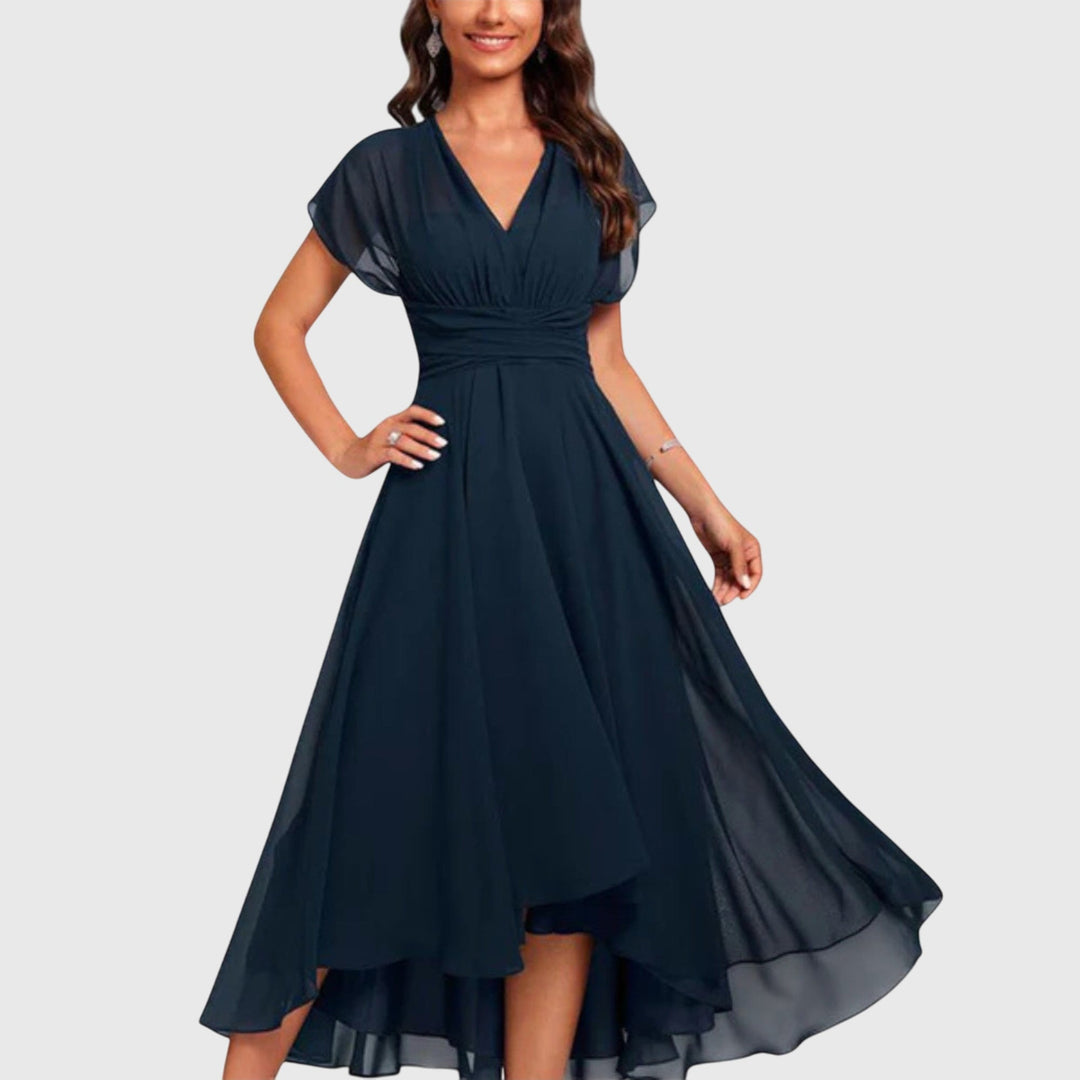 Women's V-Neck A-Line Mini Dress - Effortless Summer Style