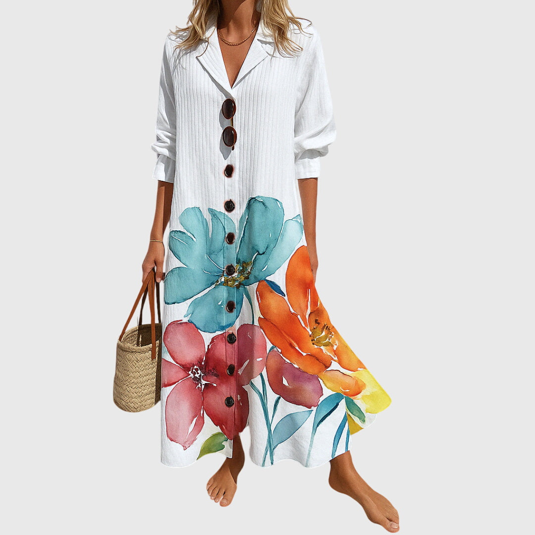 Woman's Elegant Slimming Dress - Boho Charm for Any Occasion
