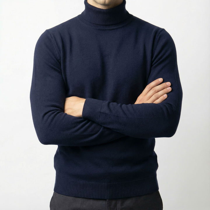 Men's Merino Wool Turtleneck Jumper – Warm Winter Knit – view 12