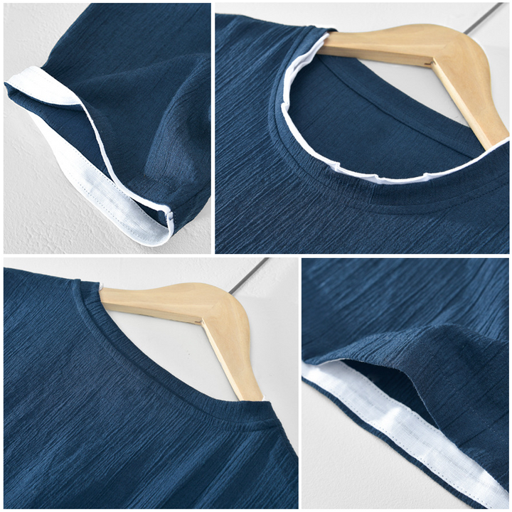 Men's Cotton Linen Shirt – Lightweight Breathable Button-Down – view 3