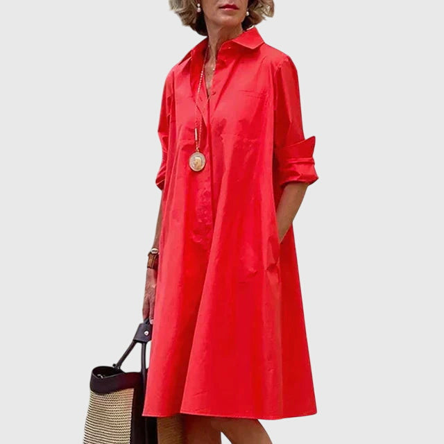 Women's Elegant Dress with Pockets - Everyday Chic
