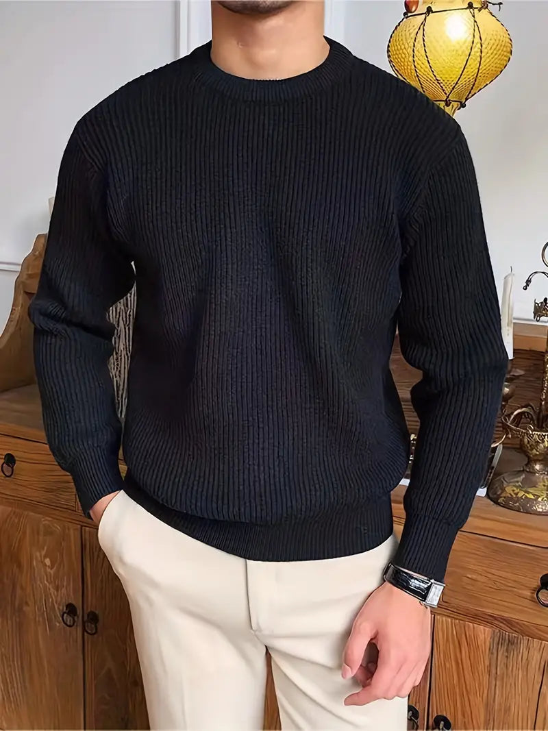 Milan Men's Crew Neck Knit Jumper – Soft Everyday Knitwear