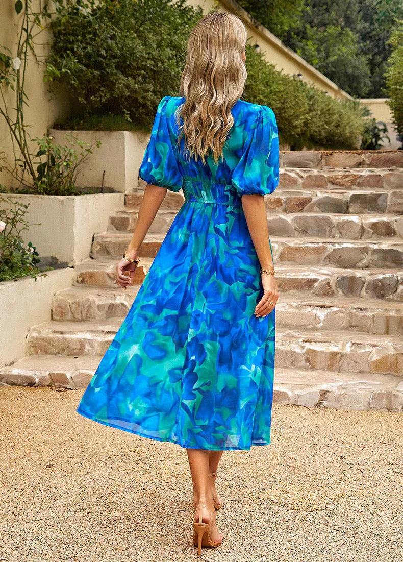 Women's V-Neck Elegance Dress - Perfect for Any Occasion